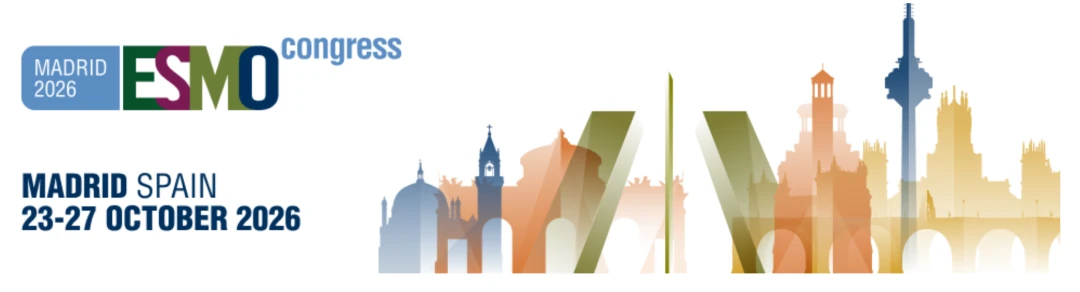 The ESMO 2026 congress banner, Madrid, Spain, 23-27 October 2026